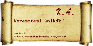 Keresztesi Anikó névjegykártya