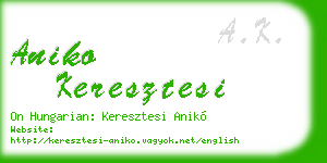 aniko keresztesi business card